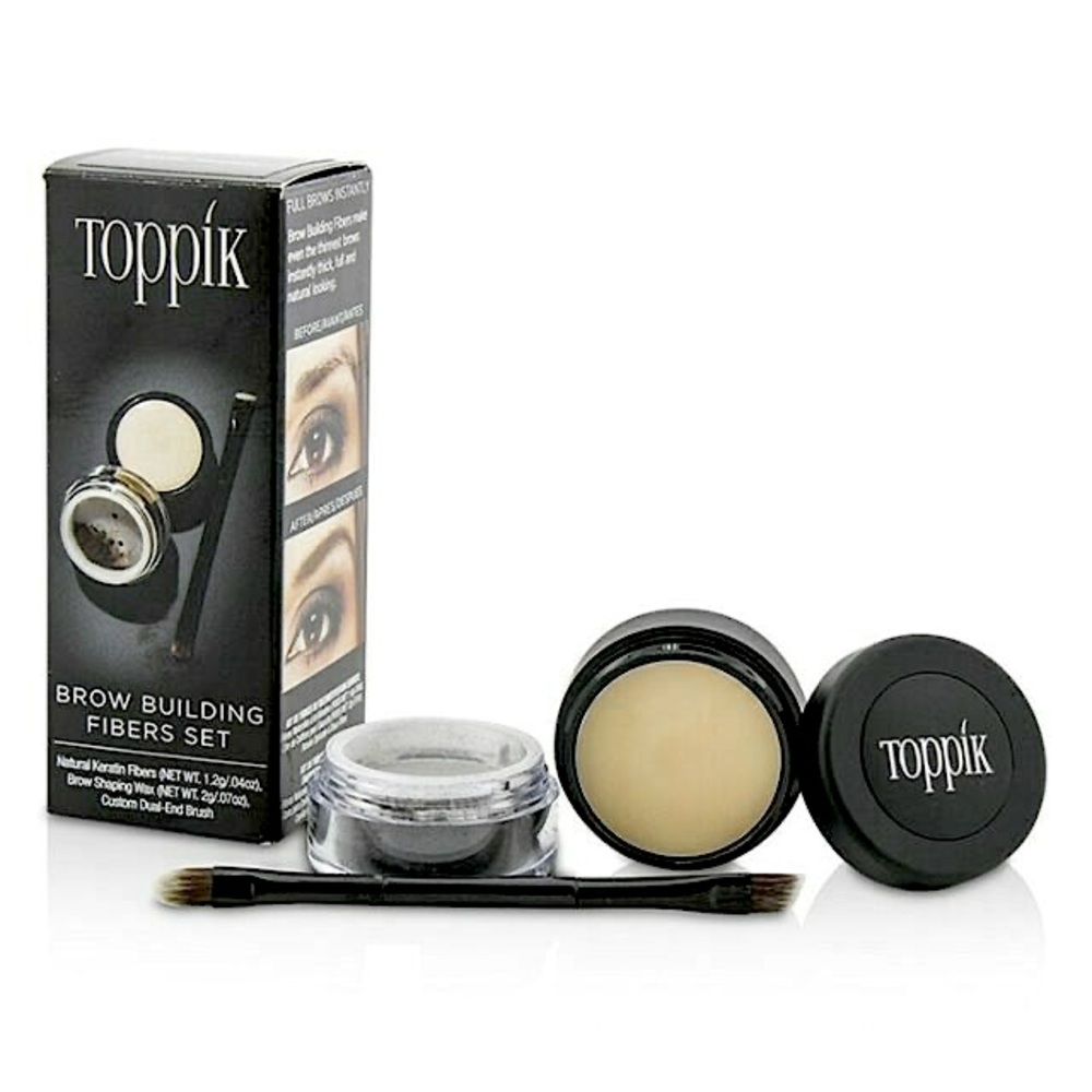 Toppik Brow Building Fibers Set - MEDIUM BROWN